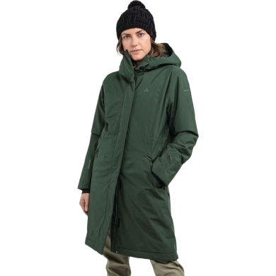 Schöffel Zimowy Parka Urban Insulated Coat Style Gregale WMS (wodoodporny, oddychający) ciemnozielony Damski