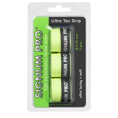 Signum Pro Overgrip UltraTac 0.70mm żółty 3 szt.