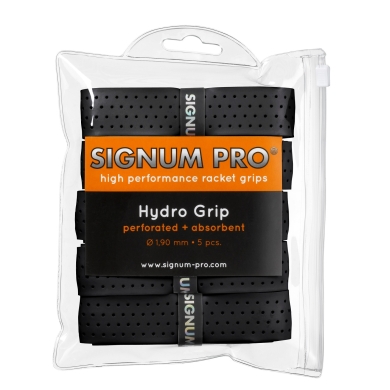 Signum Pro Basisband Hydro Grip 1.9mm (absorpcja potu, perforowane) czarne 5 sztuk w opakowaniu