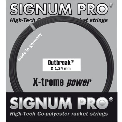 Signum Pro Sznurki tenisowe Outbreak (Trwałość+Moc) antracytowy 12m Zestaw