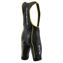 Skins Spodenki rowerowe Cycle Heritage Bib Short (spodenki z szelkami, wszyty wkład, dopasowane) czarny/żółty męskie