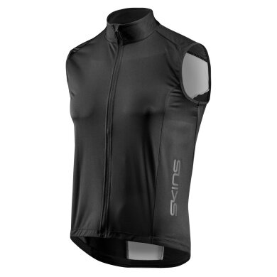 Skins Kamizelka rowerowa przeciw wiatrowi Cycle Windproof Vest (ochrona przed wiatrem i pogodą) grafitowo-szara/czarna męska