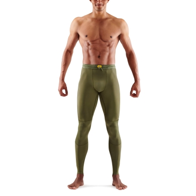 Skins Spodnie Funkcyjne 5-Series Tight Long (dopasowane, kompresja) khaki męskie