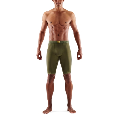 Skins Spodnie Funkcyjne 5-Series Half Tight Short (obcisłe) khaki męskie