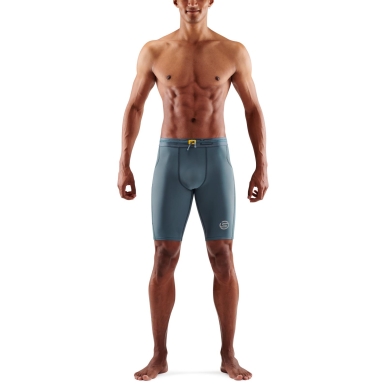 Skins Spodnie Funkcyjne 3-Series Half Tight Short (obcisłe) niebieskoszare Mężczyźni