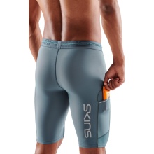 Skins Spodnie Funkcyjne 3-Series Half Tight Short (obcisłe) niebieskoszare Mężczyźni