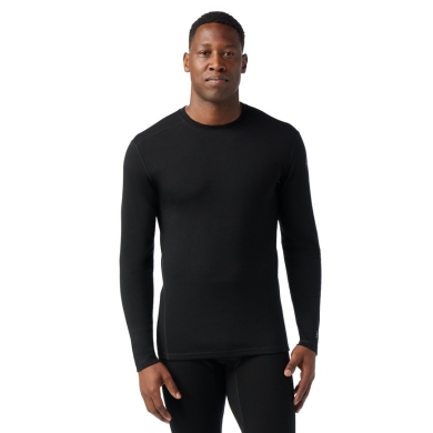 Smartwool Bielizna Funkcyjna Longsleeve Classic Thermal (ocieplająca wełna merino, okrągły dekolt) czarna męska