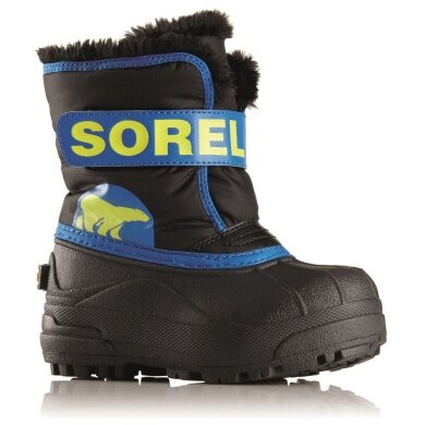 Sorel Snow Commander czarny/niebieski buty zimowe dziecięce