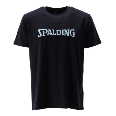 Spalding T-shirt rekreacyjne z logo SS23 (bawełna) granatowy męski