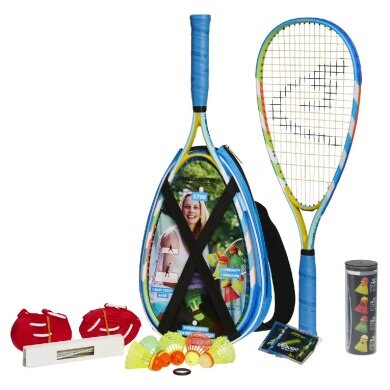 Speedminton® Zestaw S700 Medium (2x Premium-Alu-rakiety, EasyCourt, 5xSpeeder, 4xSpeedlights, torba)