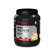 Sponser Whey Isolate 94 Proszek białkowy (czyste izolaty białka serwatkowego CFM, maks. zawartość białka, bez laktozy) Banan 850g puszka