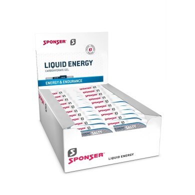 Sponser Liquid Energy Salty Saszetki (Żel węglowodanowy dla długotrwałego dostarczania energii) 40x35g Box