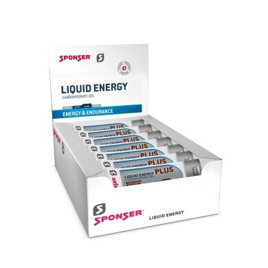 Sponser Energy Liquid PLUS Gel (Żel węglowodanowy z kofeiną i tauryną) Cola/Cytryna 18x70g Box