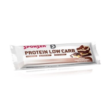 Sponser Protein Low Carb Baton (32% zawartości białka, idealna przekąska na co dzień) Czekolada/Brownie 25x50g Pudełko