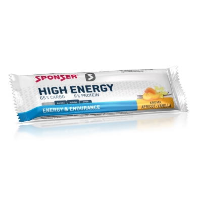 Sponser Baton Wysokiej Energii (wysoka gęstość energetyczna, optymalna tolerancja) Morela/Wanilia 30x45g Pudełko