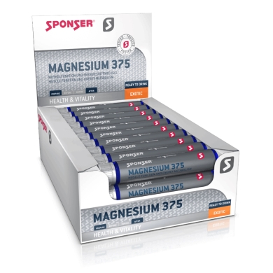 Sponser Magnez 375 Ampułka (dla funkcji mięśni, równowagi elektrolitowej i metabolizmu energetycznego) 30x25ml Pudełko