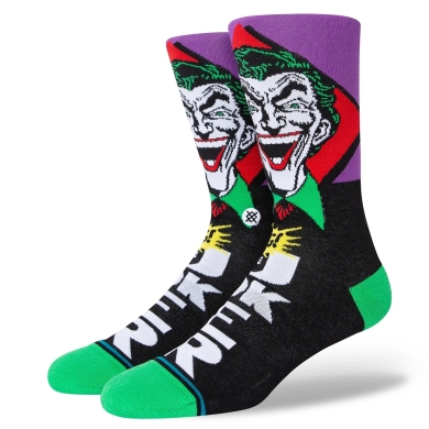 Skarpety Stance Tagessocke Crew Joker Comic Infiknit fioletowo/czarne - 1 para