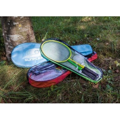 Zestaw do badmintona Sunflex MATCH JUNIOR (2x rakiety, 2x lotki, 1x torba)