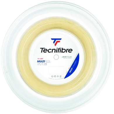 Tecnifibre Sznurki tenisowe Multifeel (Dotyk+Kontrola) naturalny 200m rolka