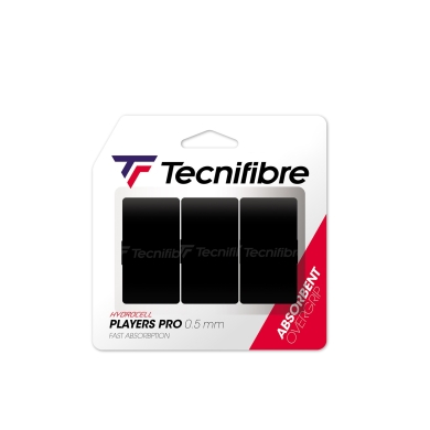 Tecnifibre Overgrip Players Pro 0.5mm (absorpcja potu) czarny 3 szt.