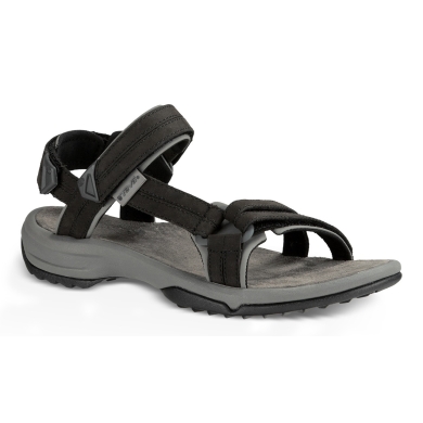 Teva Sandały Terra Fi Lite Leather (skóra, wytrzymałe) czarne damskie