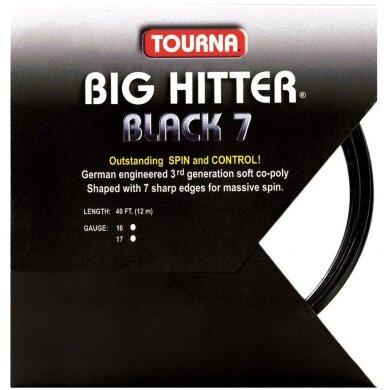 Tourna Tennissaite Big Hitter czarna 7 12m Zestaw