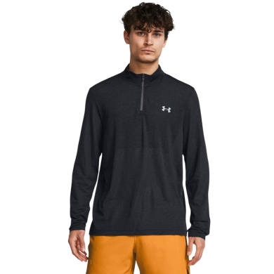 Under Armour koszulka do biegania z długim rękawem Seamless Stride 1/4 Zip (szybkoschnąca, z odblaskowymi detalami) ciemnoszara męska