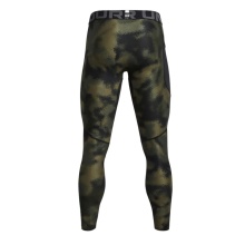 Legginsy sportowe Under Armour Printed HG (obcisłe, dopasowane) zielone/kamuflaż męskie