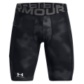 Legginsy sportowe Under Armour Printed HG (obcisłe, dopasowane) krótkie czarne/szare Męskie