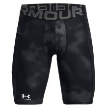 Legginsy sportowe Under Armour Printed HG (obcisłe, dopasowane) krótkie czarne/szare Męskie