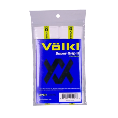 Völkl Overgrip Super Grip II (cienki, przyczepność) biały 12 sztuk w opakowaniu