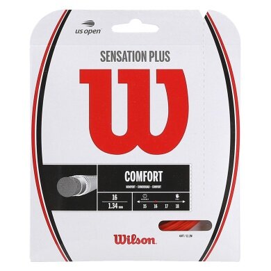 Wilson Sznur Tenisowy Sensation Plus (Komfort+Kontrola) czerwony 12m Zestaw