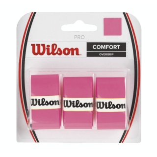 Wilson Overgrip Pro 0.6mm (Komfort/gładki/lekko przyczepny) różowy 3 szt.