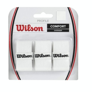 Wilson Overgrip Profil 0.6mm (Komfort/wytłoczone profil/lekko klejące) biały 3 szt.