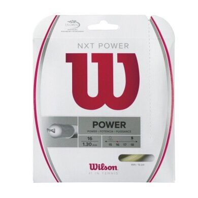 Wilson Sznur tenisowy NXT Power (Ochrona ramion + Moc) naturalny 12m Zestaw