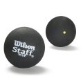 Wilson Squashball Staff (1 żółta kropka, prędkość wolna) czarny - 1 piłka