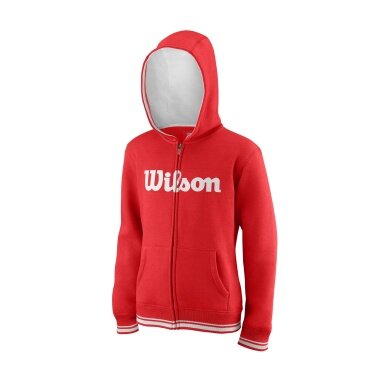 Wilson Hoodie Team Full Zip czerwony dziecięcy