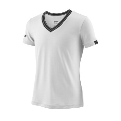 Koszulka Wilson Team V-Neck biała dla dziewczynek