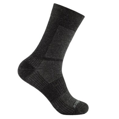 Wrightsock Skarpetki wędrowne Crew Merino Coolmesh II (cienkie, wełna merino) szare/czarne - 1 para