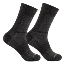 Wrightsock Skarpetki wędrowne Crew Merino Coolmesh II (cienkie, wełna merino) szare/czarne - 1 para