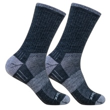 Wrightsock Skarpetki trekkingowe Crew Merino Escape (dodatkowe wzmocnienie frotte) szare/dymne niebieskie - 1 para