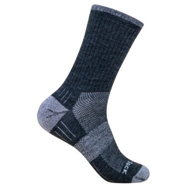 Wrightsock Skarpetki trekkingowe Crew Merino Escape (dodatkowe wzmocnienie frotte) szare/dymne niebieskie - 1 para