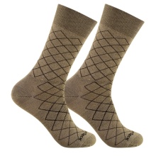 Wrightsock Codzienna skarpeta wędrowna Crew Stride khaki - 1 para