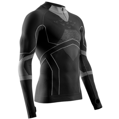 X-Bionic Funkcyjna koszulka z długim rękawem Energy Accumulator Light Half Zip bielizna czarna/szara męska