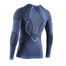 X-Bionic Bielizna Funkcyjna Longsleeve Merino-Natural Shirt (Wełna Merino) niebieska męska