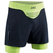 X-Bionic Spodenki do biegania Short Running Effektor 4D Streamlite (wbudowana wewnętrzna bielizna) krótkie czarne/zielone męskie