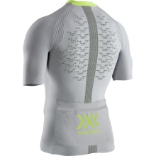 X-Bionic Koszulka rowerowa The Trick 4.0 Full-Zip Krótki rękaw szary/limonkowy Mężczyźni