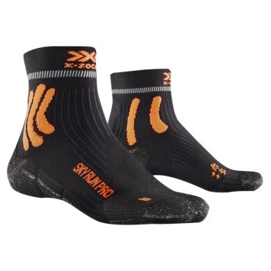 X-Socks Skarpetki biegowe Sky Run Pro 4.0 (Biegi w terenie) czarne/pomarańczowe męskie - 1 para