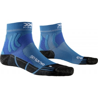 X-Socks Skarpetki biegowe Sky Run Two 4.0 - do biegów w terenie i leśnych - niebieskie męskie - 1 para