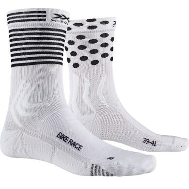 X-Socks Skarpetki Rowerowe Bike Race 4.0 białe/czarne męskie - 1 para